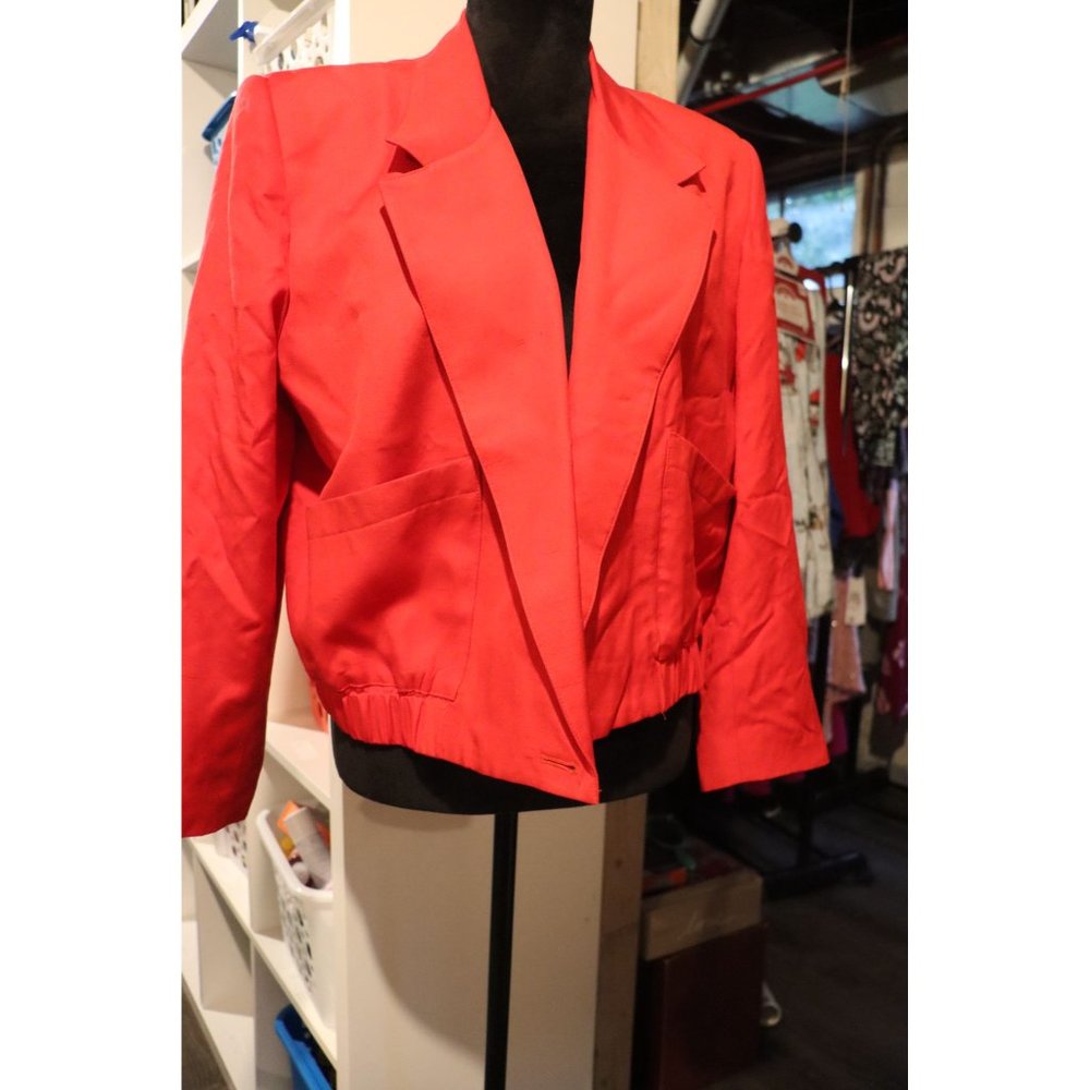 Vintage Weathervane 80's style red Jacket/Blazer 2 front pockets size 10 (M)